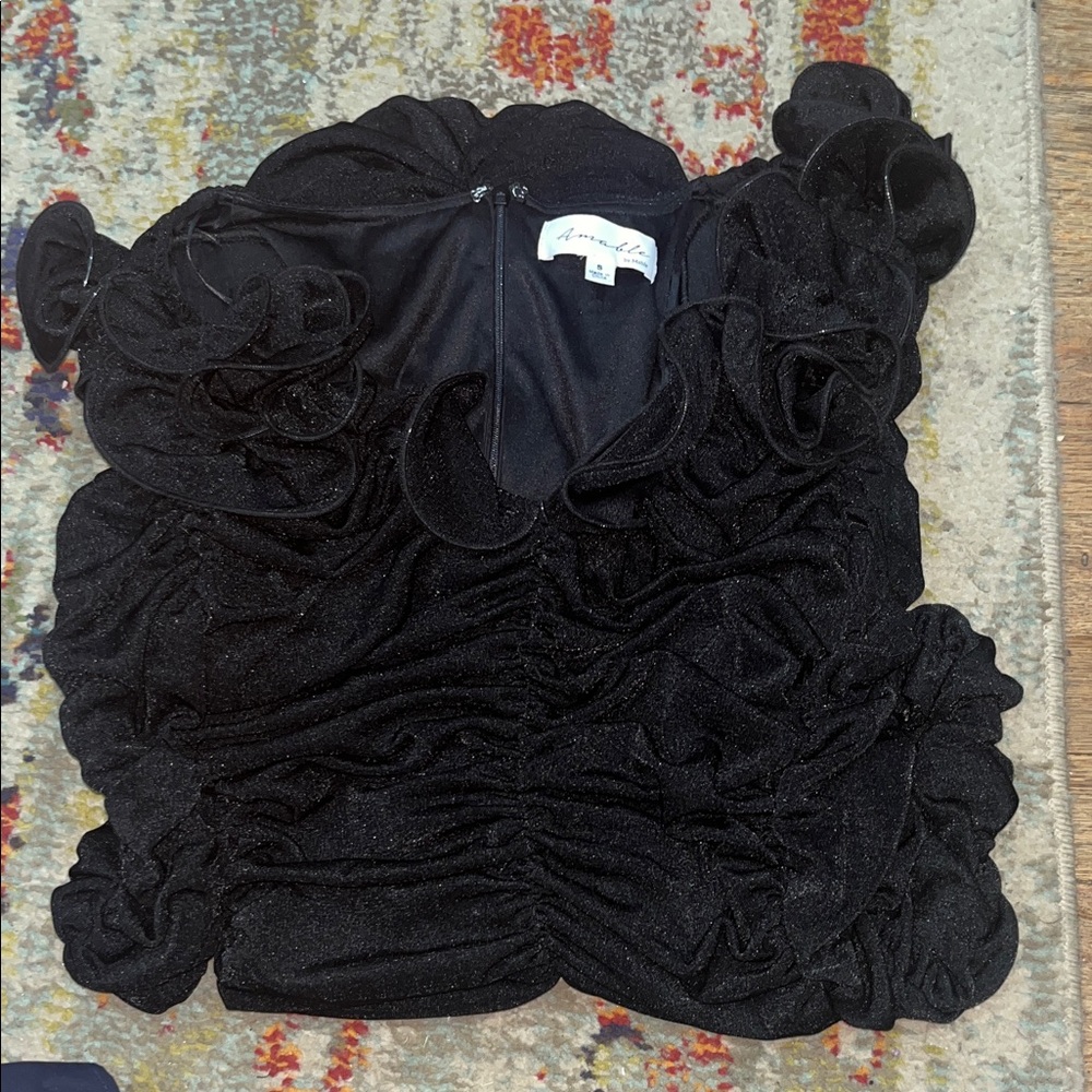 Black Ruffled dress anthropology